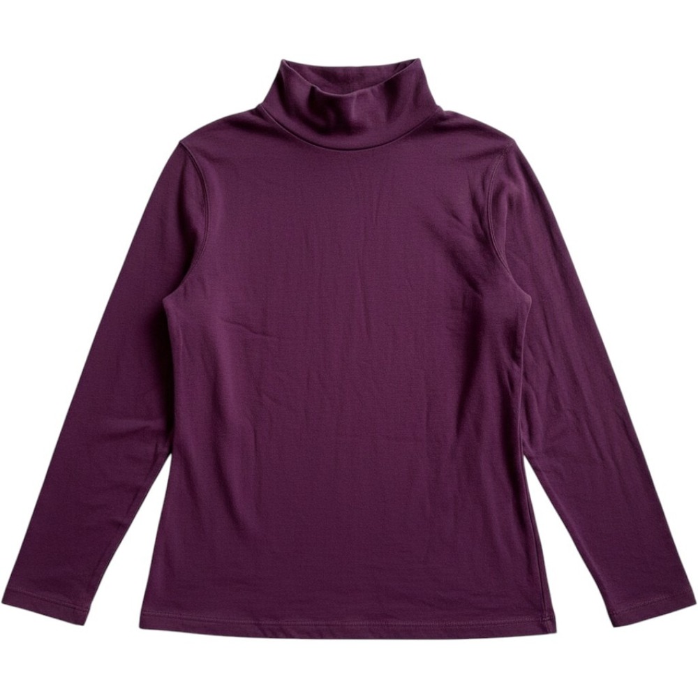 Duluth Trading Co Womens 2XL Purple Cotton Long Sleeve Turtleneck Top RN 106803